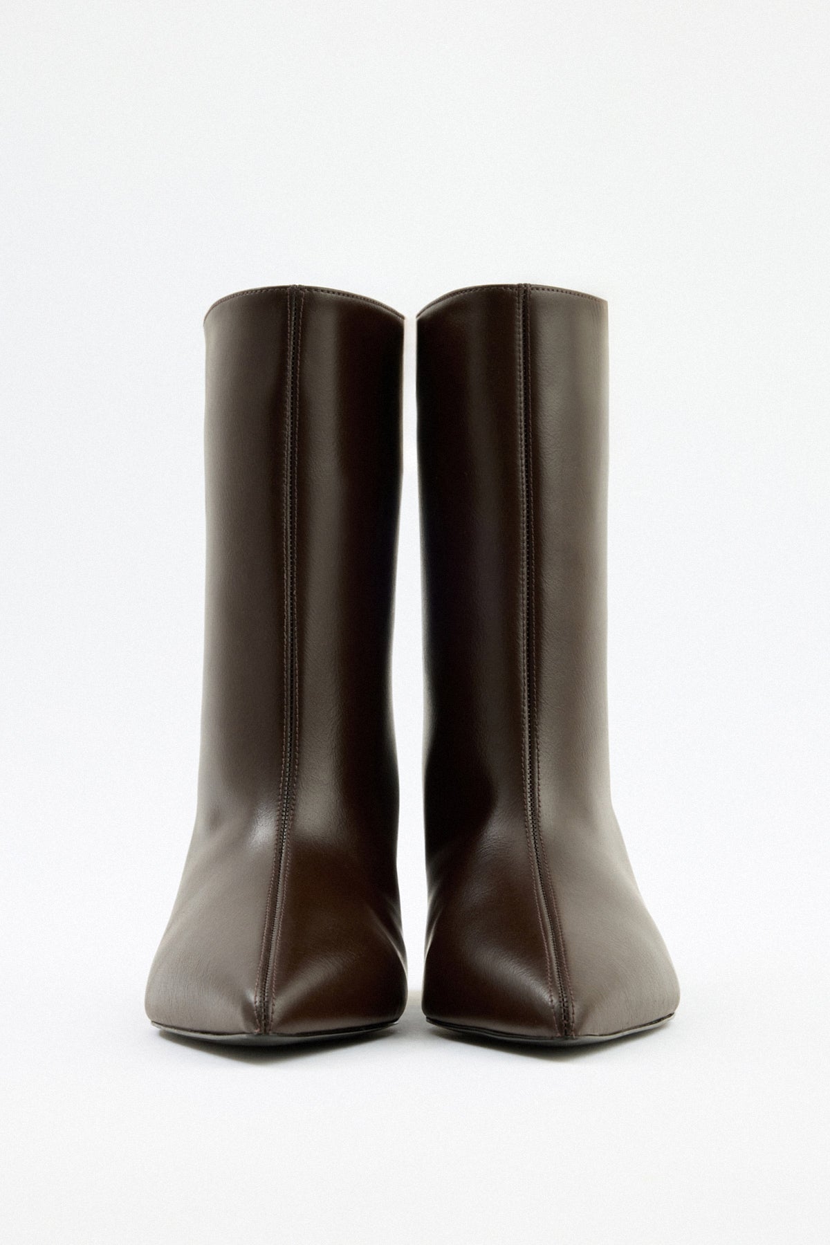 Women's Aria Leather Ankle Boots Dark Brown