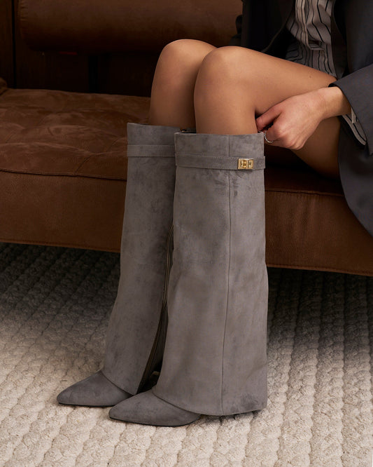 Women's Lavista Suede Knee High Boots Grey