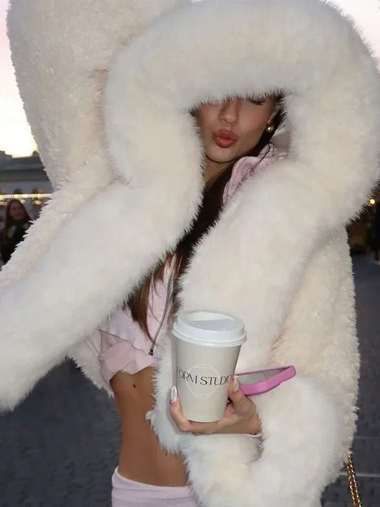 Women's Henna Faux Fur Hooded Jacket