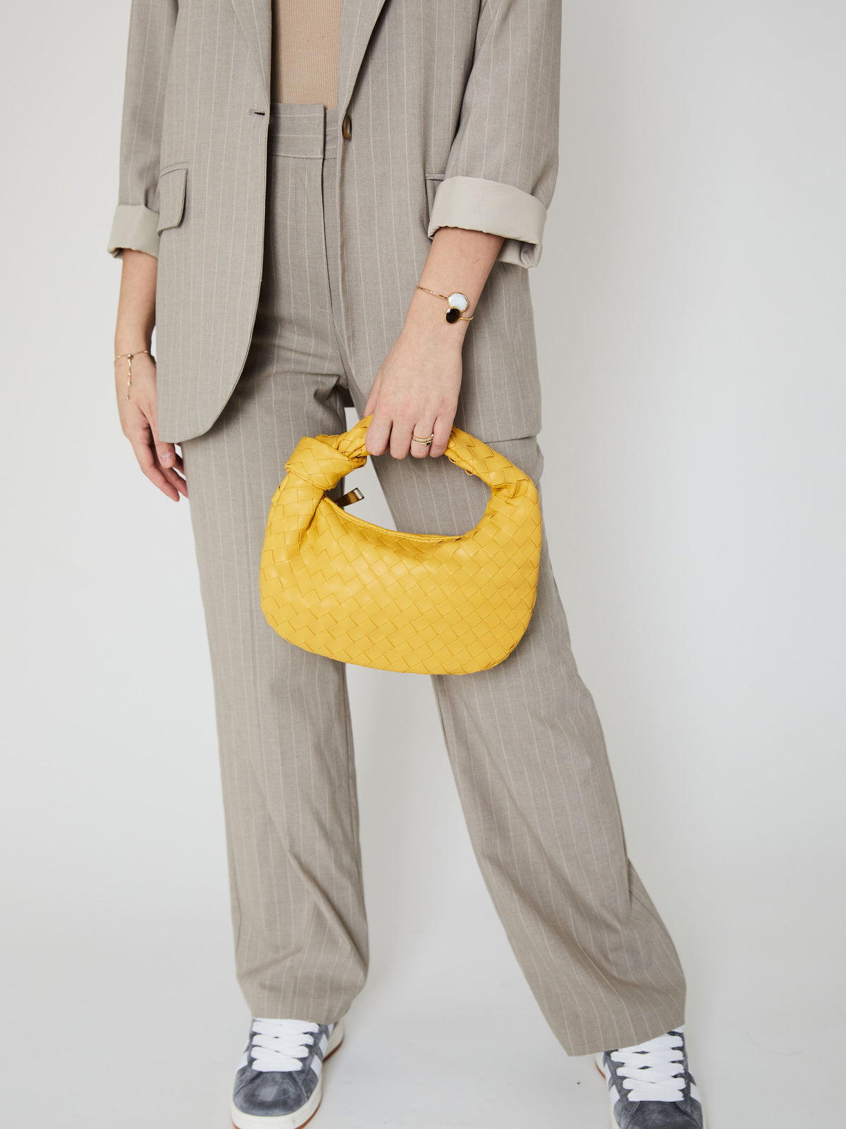Silva Mini Vegan Leather Handle Bag Yellow