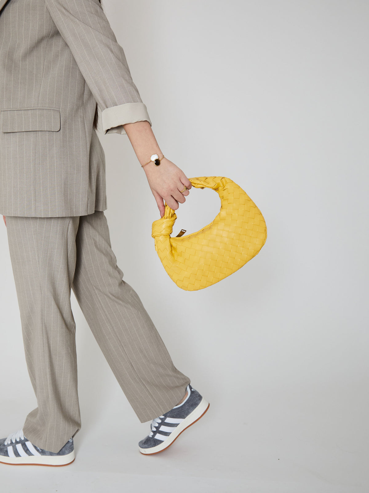 Silva Mini Vegan Leather Handle Bag Yellow