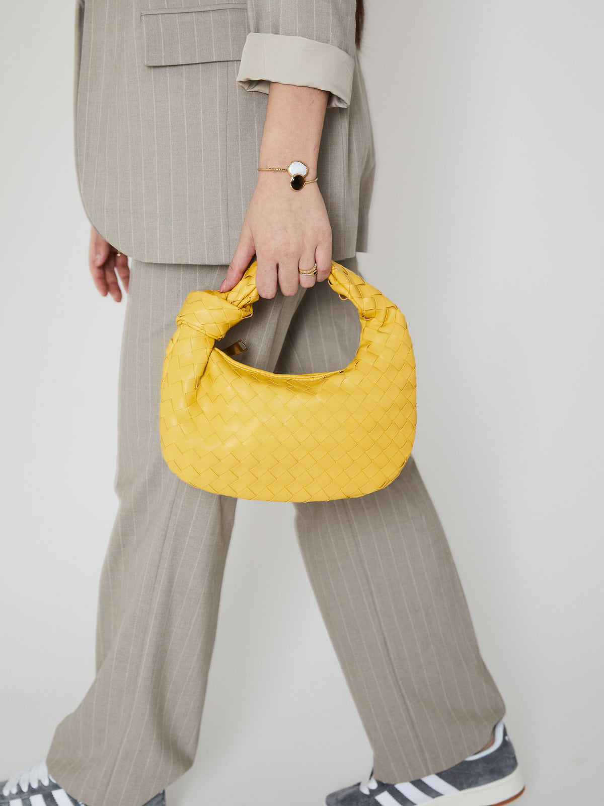 Silva Mini Vegan Leather Handle Bag Yellow