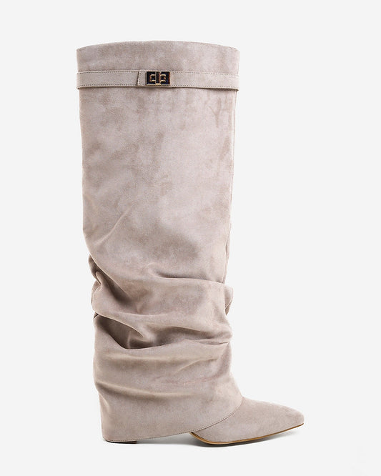 Women's Lavista Slouchy Suede Knee High Boots Taupe
