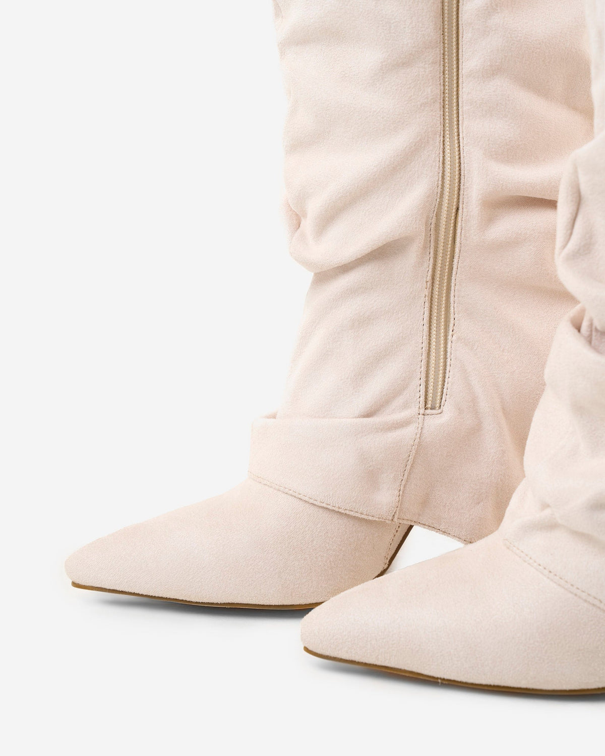 Lavista Slouchy Suede Knee High Boots Creamy