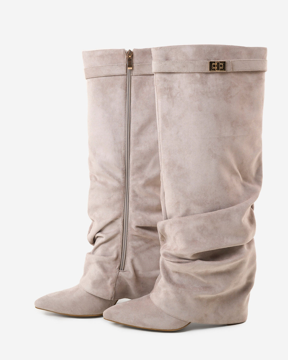 Women's Lavista Slouchy Suede Knee High Boots Taupe