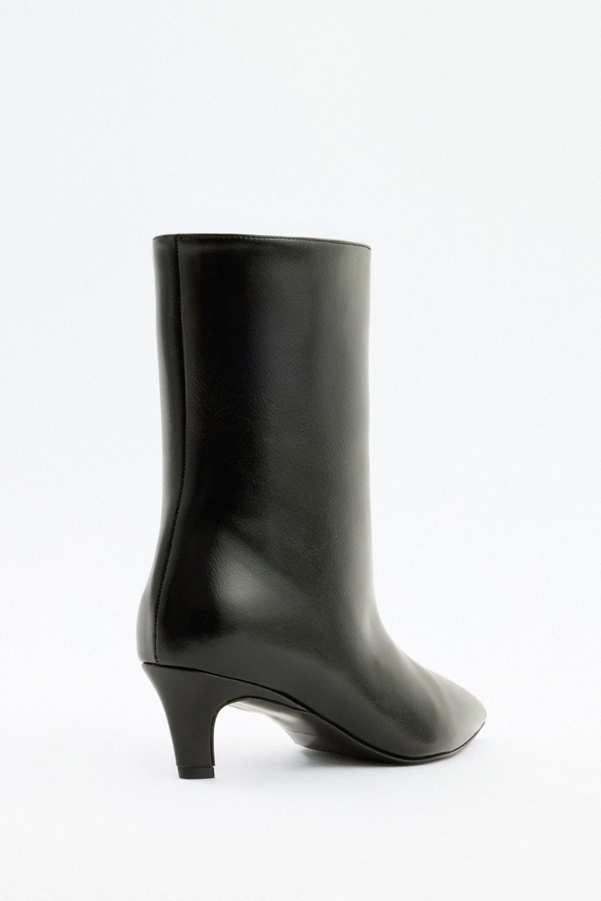 Women's Aria Leather Ankle Boots Pointed Toe Black