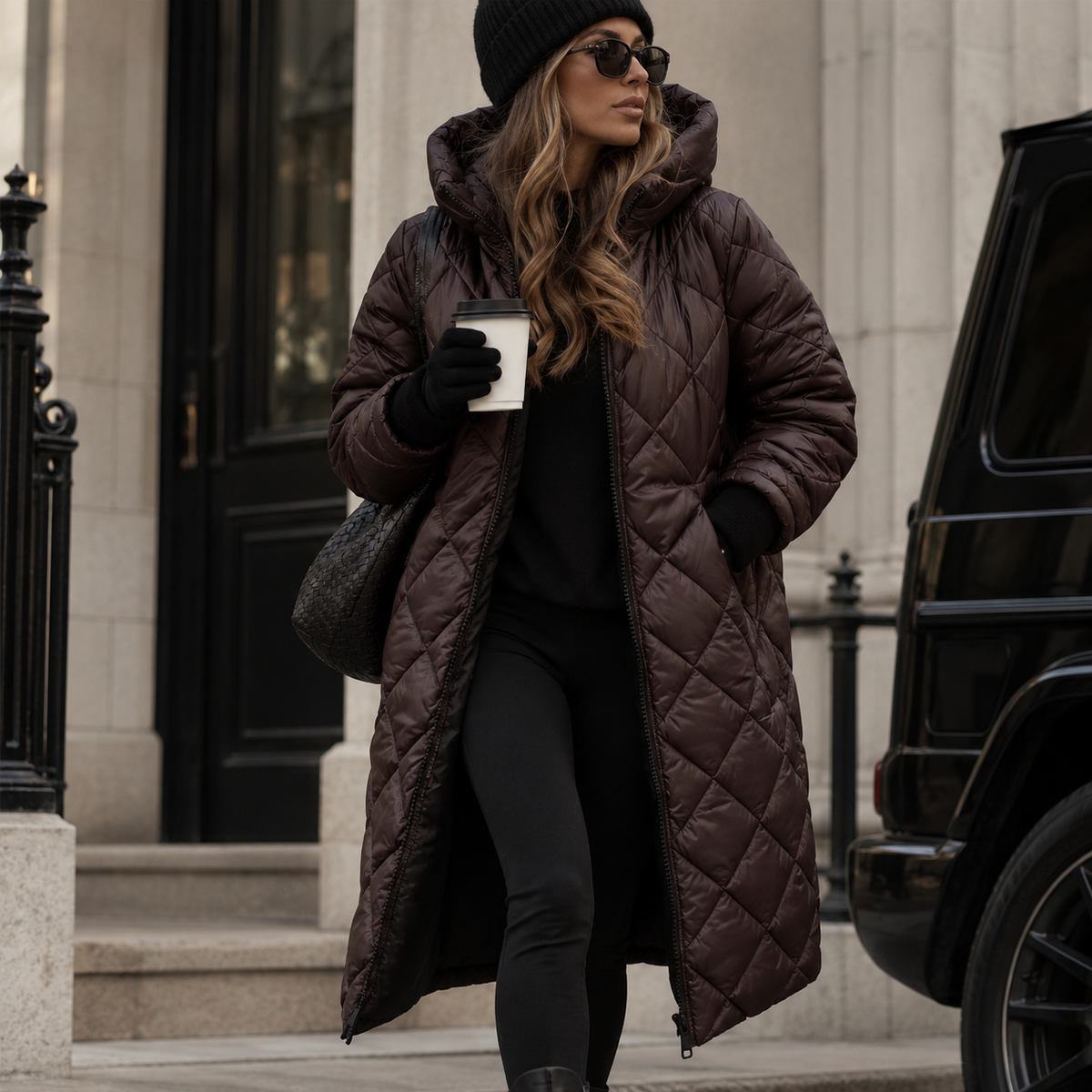 Women's Aurélie Quilted Long Coat