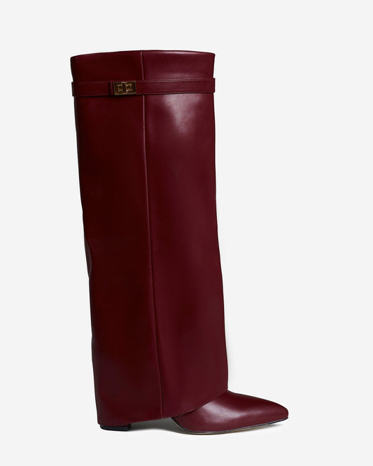 Women's Lavista Leather Knee High Boots Burgundy
