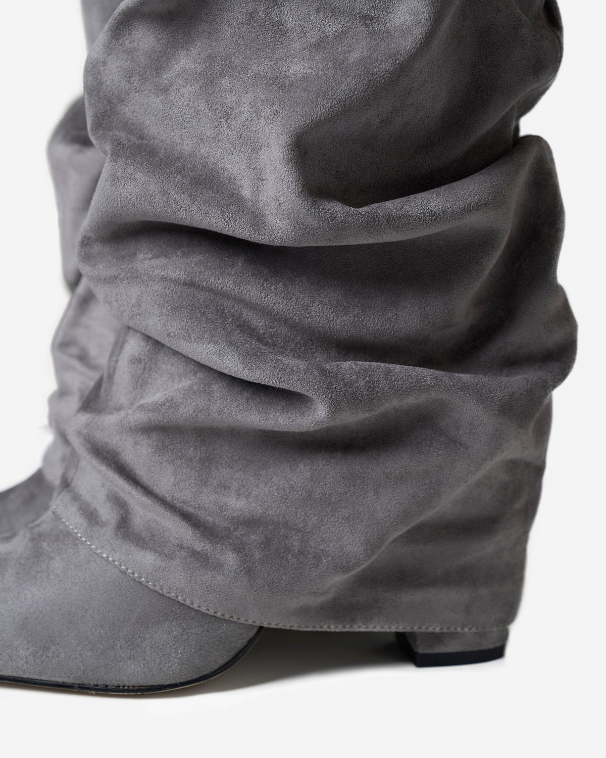 Lavista Slouchy Suede Knee High Boots Grey