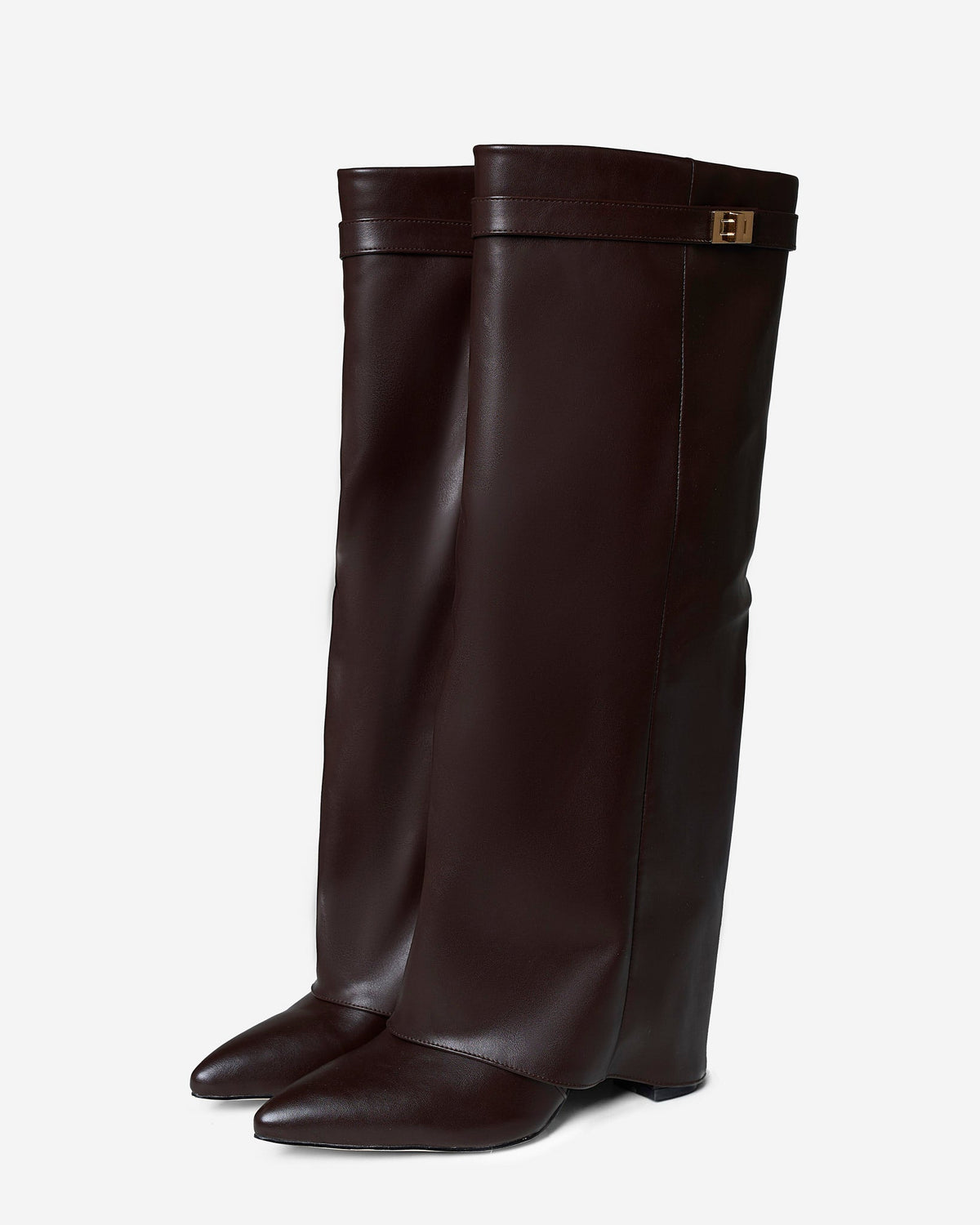 Women's Lavista Leather Knee High Boots Dark Brown