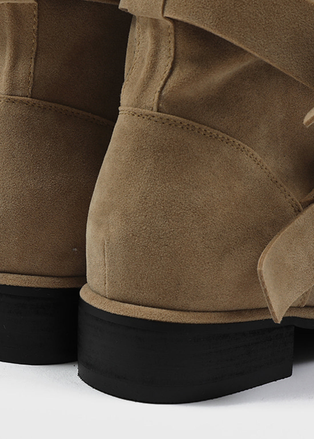 Women's Buckle Folding Suede Mid Boots