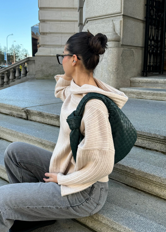 Silva Vegan Leather Shoulder Bag Dark Green