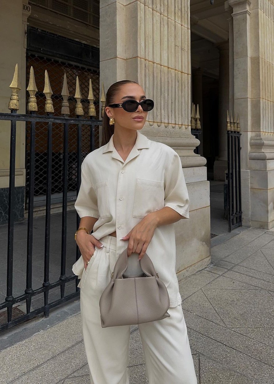 Lucinda Vegan Leather Shoulder Bag Taupe
