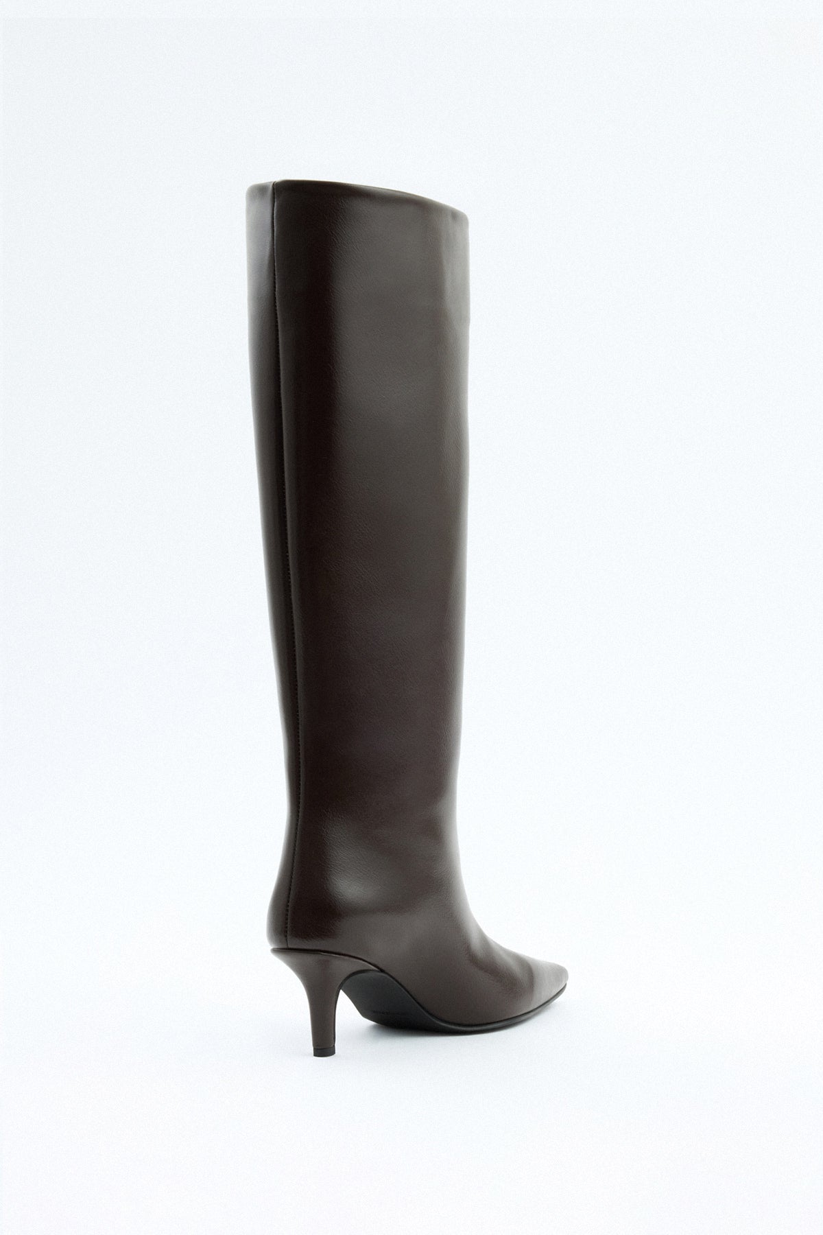 Women's Mona Leather Knee High Boots Dark Brown
