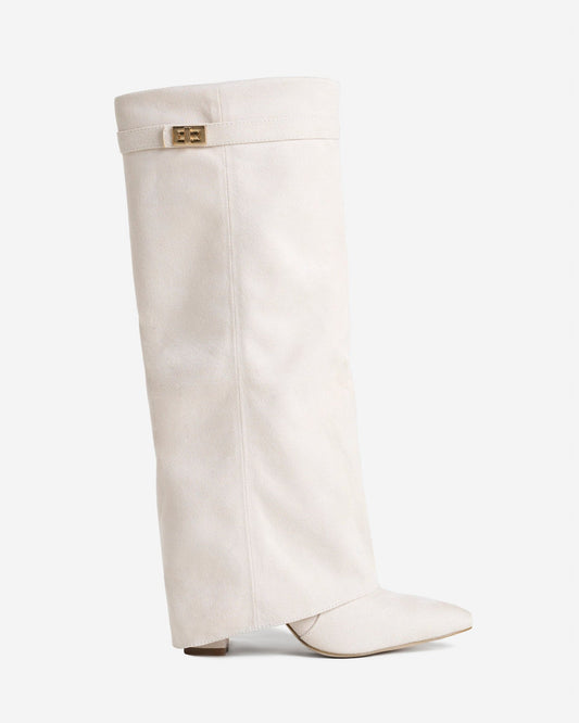 Women's Lavista Suede Knee High Boots Creamy