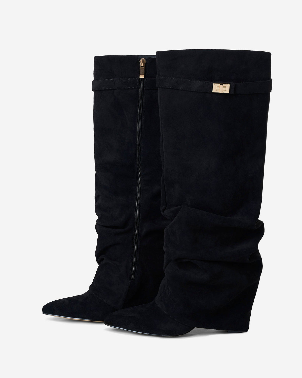 Women's Lavista Slouchy Suede Knee High Boots Black
