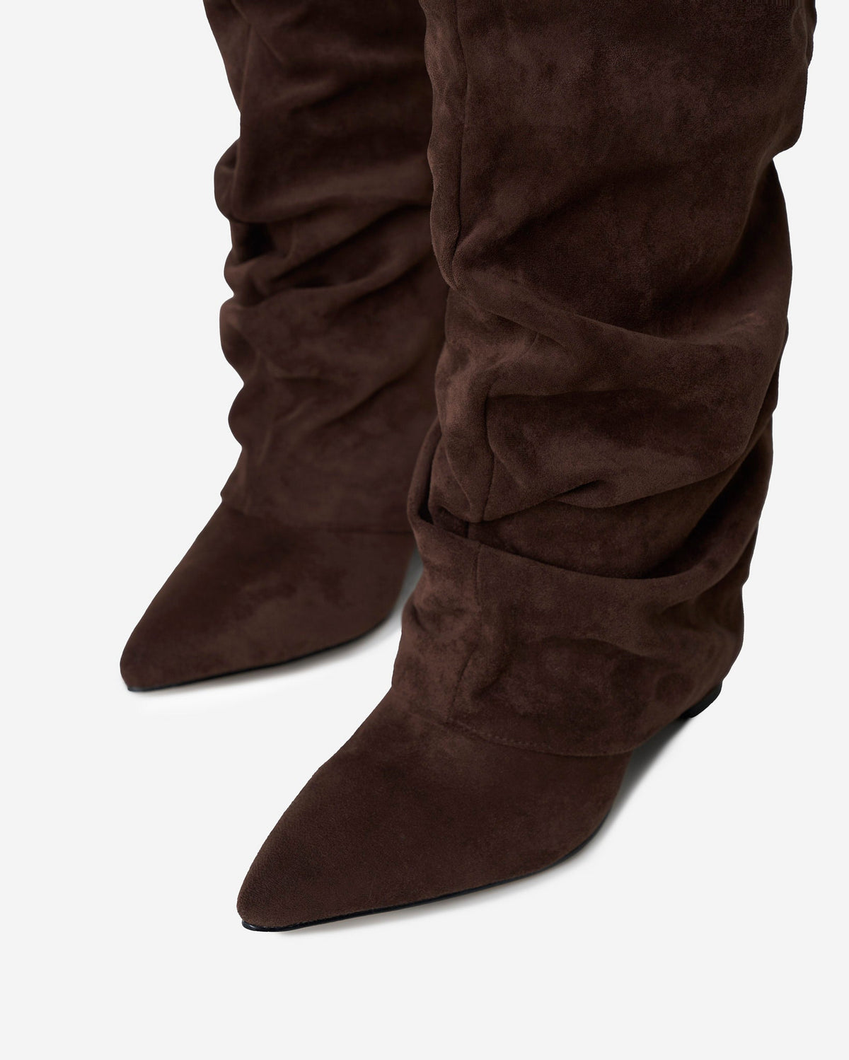 Lavista Slouchy Suede Knee High Boots Dark Brown