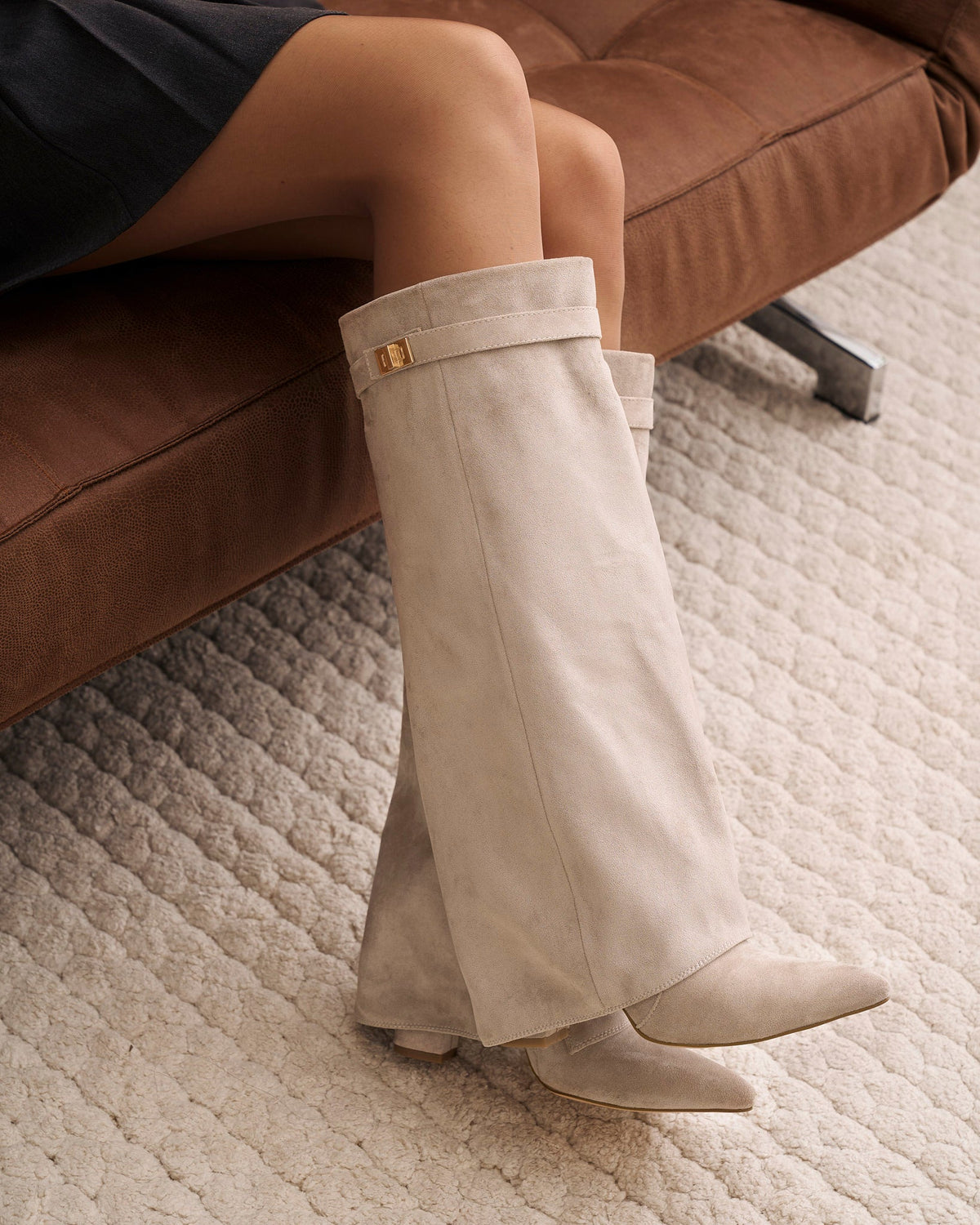 Women's Lavista Suede Knee High Boots Taupe