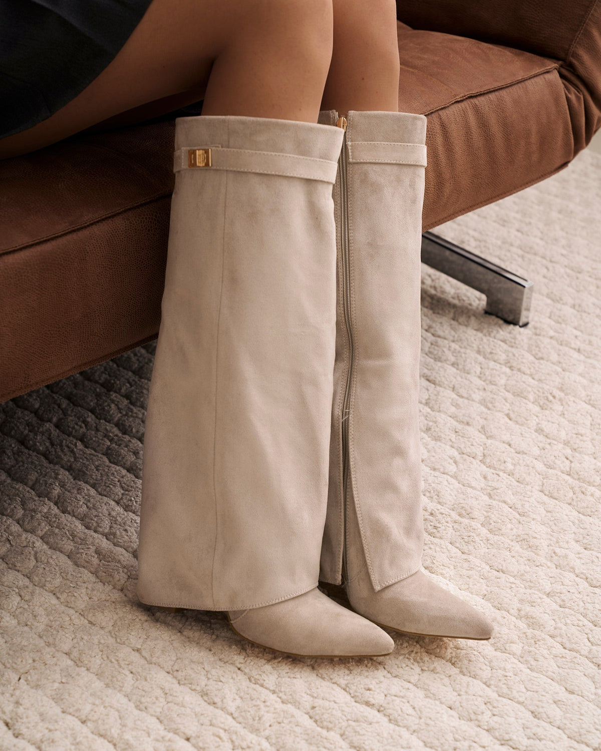 Women's Lavista Suede Knee High Boots Taupe