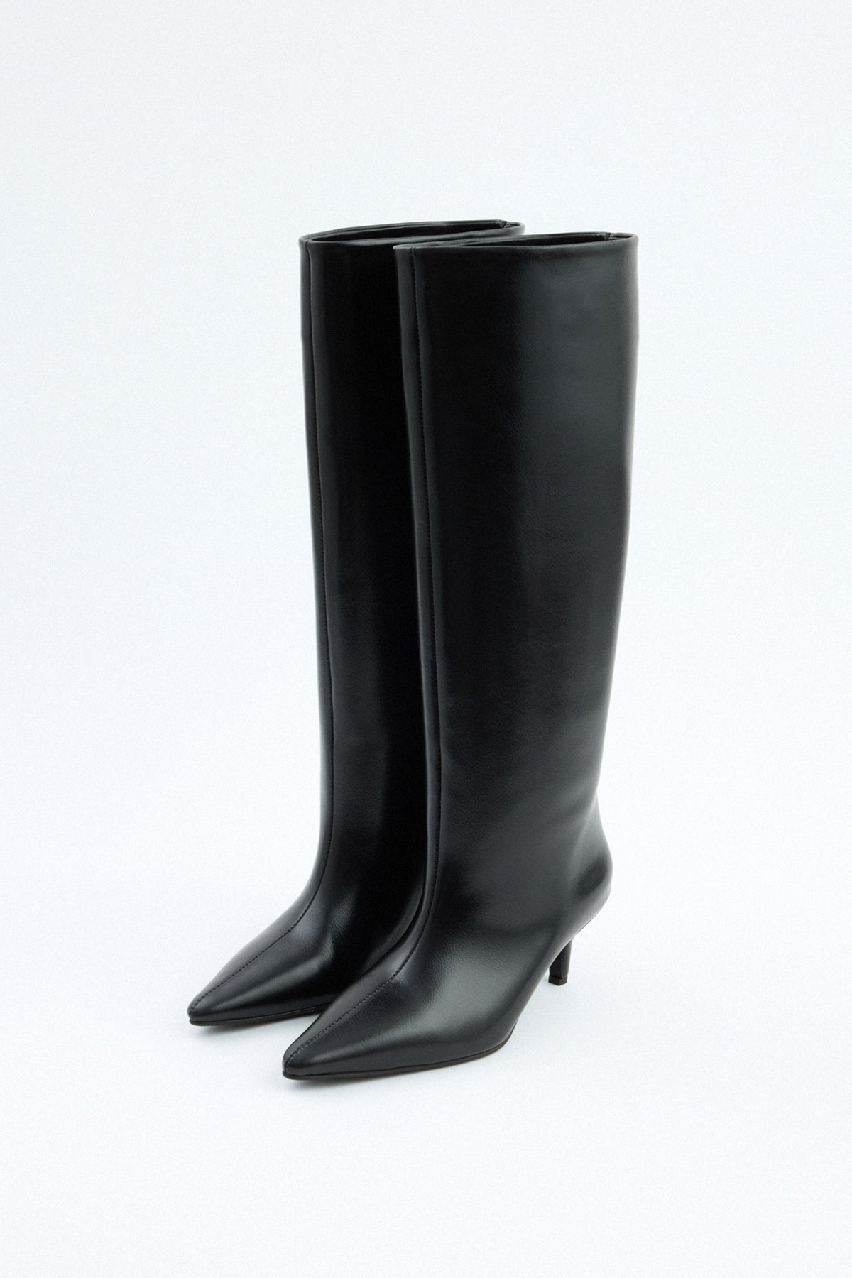 Women's Mona Leather Knee High Boots Black