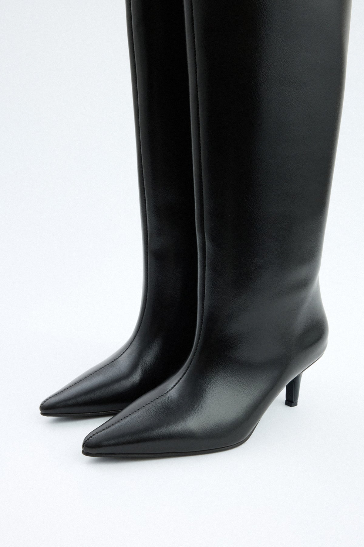 Women's Mona Leather Knee High Boots Black