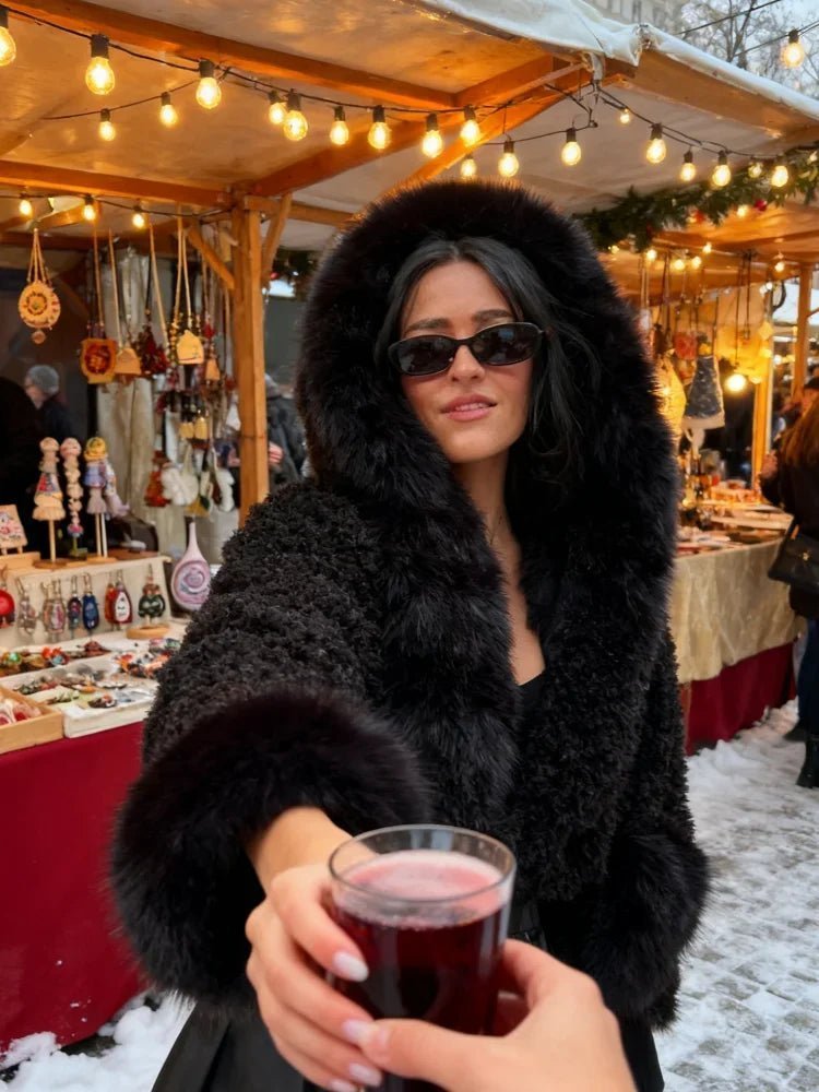 Women's Henna Faux Fur Hooded Jacket