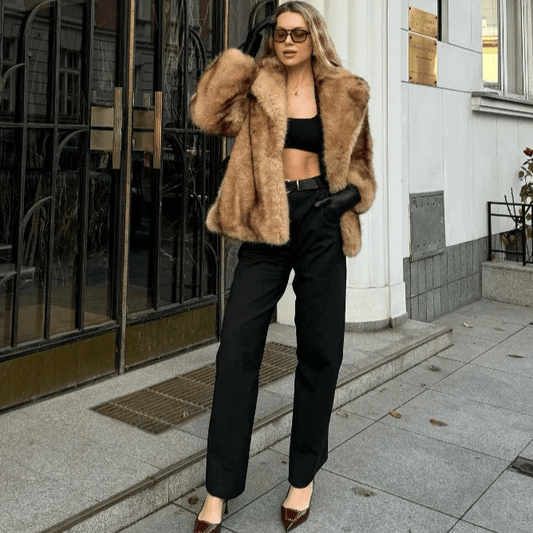 Women's Fiona Faux Fur Coat Brown