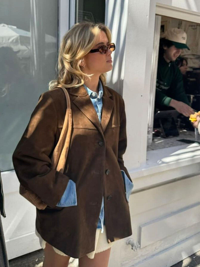 Women's Matilda Faux Suede Cropped Jacket
