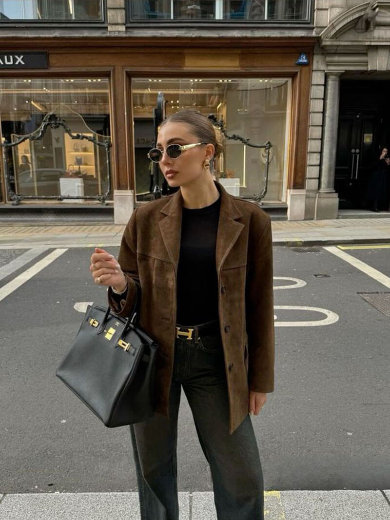 Women's Matilda Faux Suede Cropped Jacket